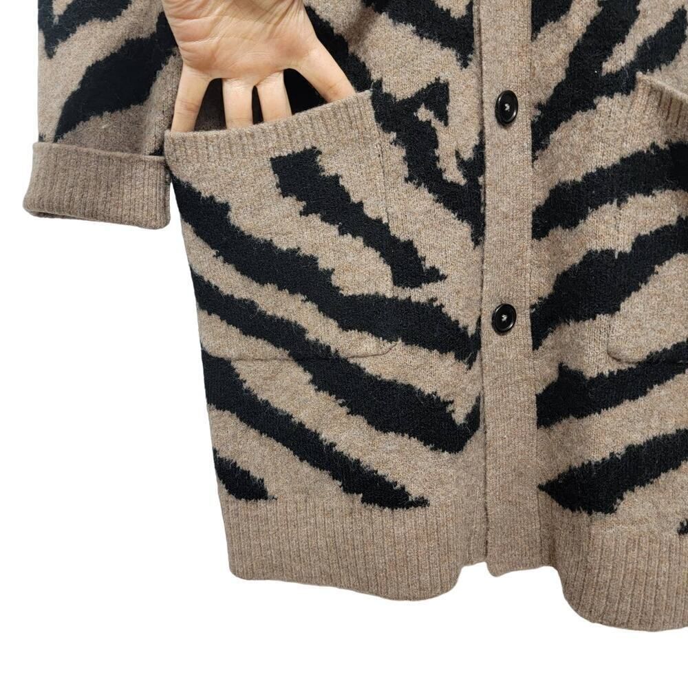 Karen Kane Leopard Print Oversize Long Cardigan Knit Jacket XS - Picture 5 of 10
